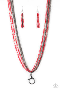 Colorful Calamity - Red Lanyard