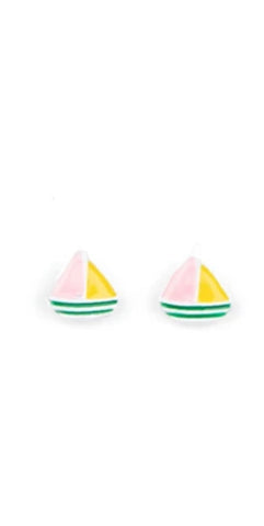 Starlet Shimmer Earring - Colorful Sailboats